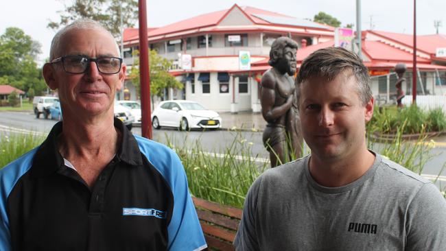 Moruya business chamber vice president Tim Dalrymple and president Josh Prowse. Picture: Tom McGann