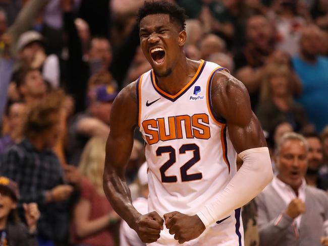 Ariel Hukporti has compared himself to Deandre Ayton. Picture: Getty Images/AFP