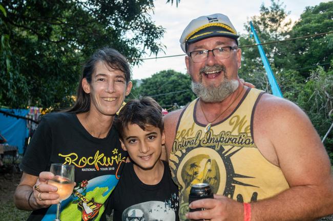 Alison, William and David Keeble from Camerons Pocket at Wintermoon Festival at Mount Charlton.Picture: Michaela Harlow