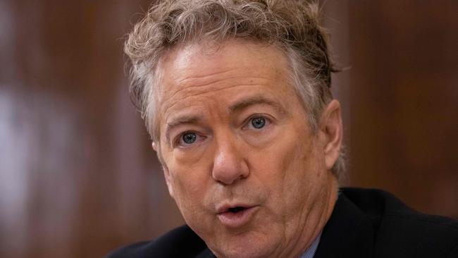 Rand Paul challenged the Senate’s jurisdiction to try Donald Trump. Picture: AFP.