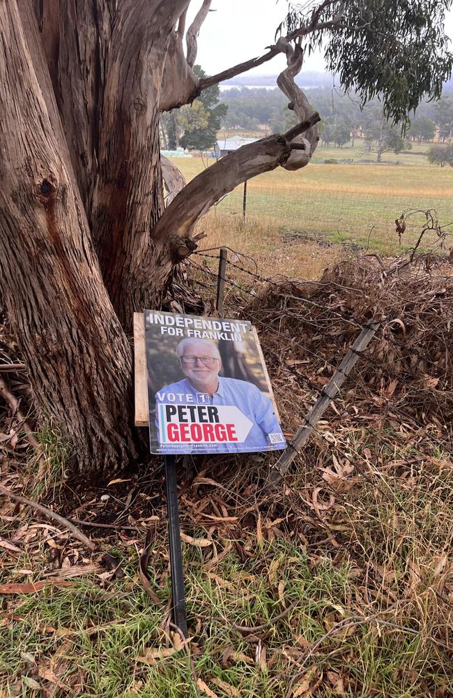 Independent candidate Peter George says his election campaign material has been vandalised.