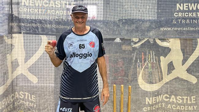 65-year-old Newcastle City cricketer Brad O'Dell, who took all 10 wickets, including a hat-trick, in a fourth grade match against Wallsend during the 2024-25 season. Picture: Alex Pichaloff