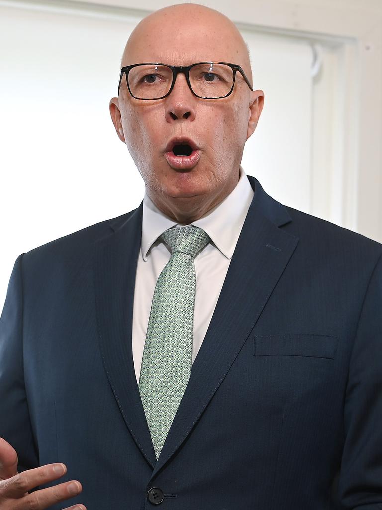 The Leader of the Opposition Peter Dutton has vowed to fight cost of living pressures ahead of the election. Picture: NewsWire / John Gass