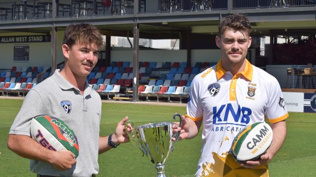 Mendi 9s Tournament Director Mitch Doyle and Mendi Blackhawk and Mendi 9s registered player Jake Bourke.