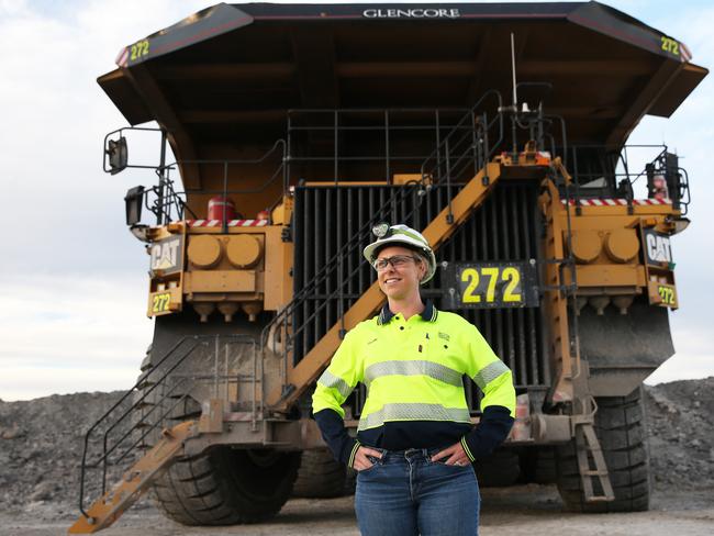 Coal mine operator and dispatcher Christie Lynch on site at Bulga Open Cut south of Singleton. Picture by Peter Lorimer.