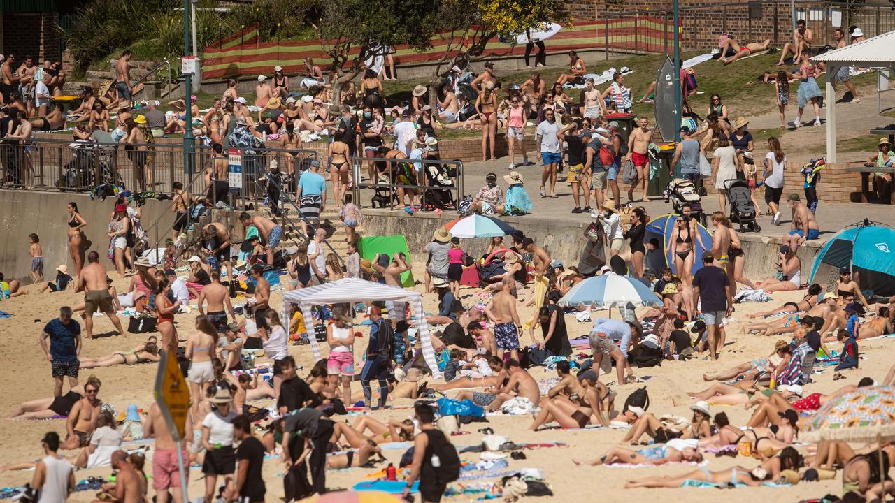 A packed Bronte Beach on September 11. Pictures by Julian Andrews