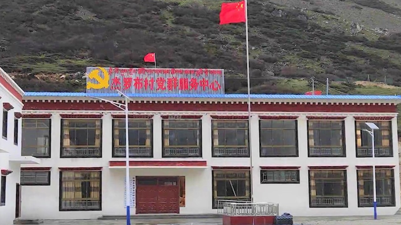 A building in the Chinese town of Gyalaphug which is several kilometres within Bhutan’s internationally recognised borders.