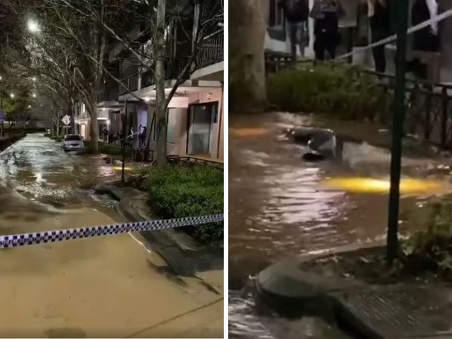 Luxury car swallowed by huge sinkhole