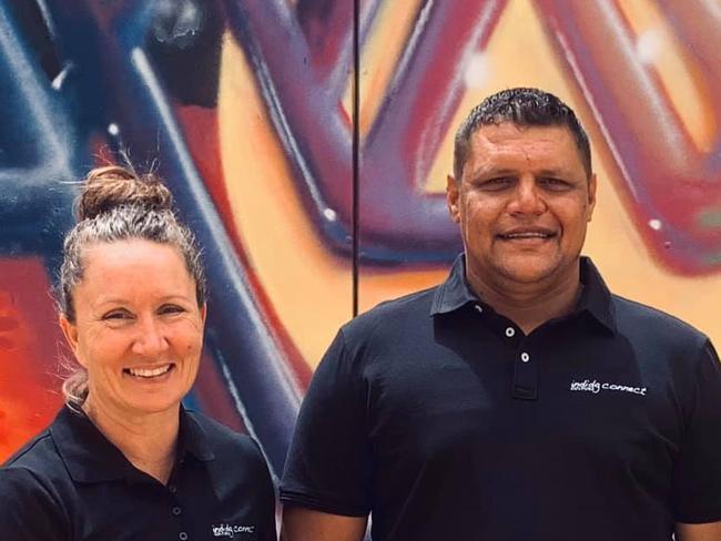 Indig Connect owner Ann-Maree Chandler with former partner Mark Merritt in happier times when the pair worked together.