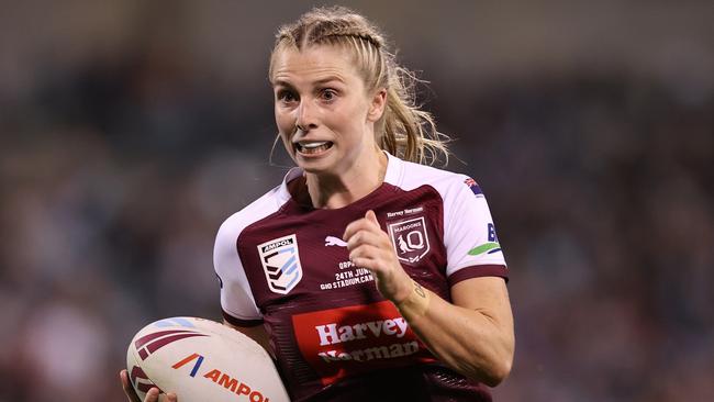 Tarryn Aiken dashed over for an excellent solo try in the first half. Picture: Cameron Spencer/Getty Images