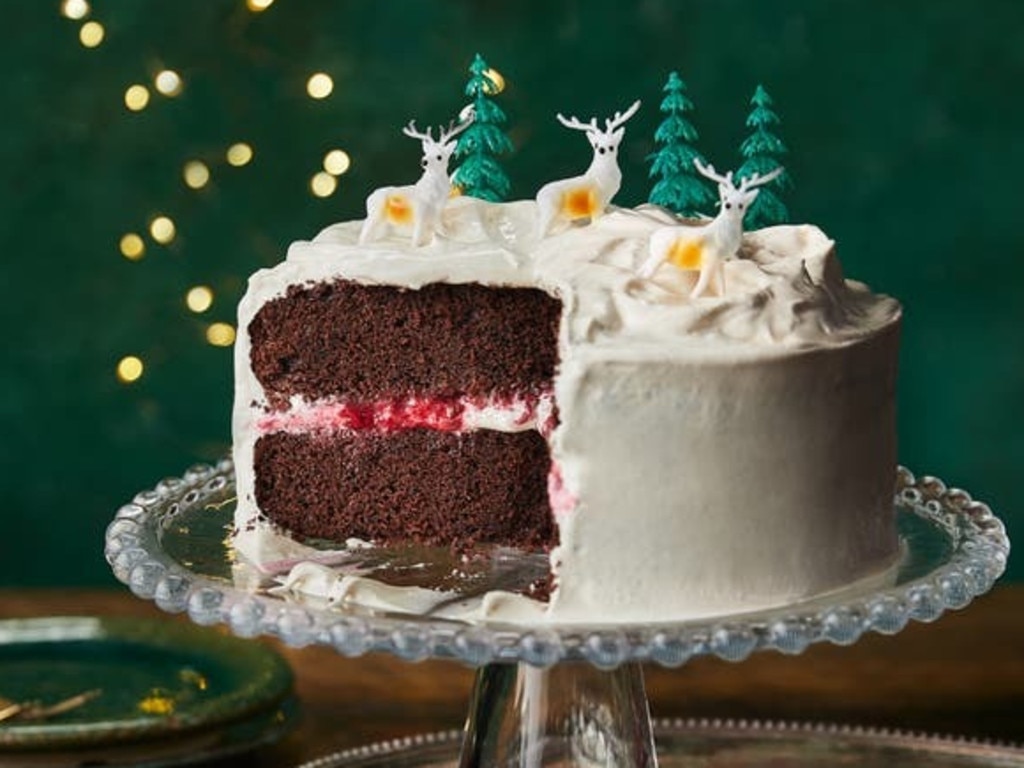 Nigella Lawson's Winter Wonderland Cake. It’s chocolate. It’s good. Picture: Supplied