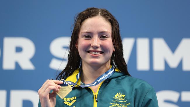 Bronte Job with her world junior championship gold medal. (Photo by Ian MacNicol/Getty Images)