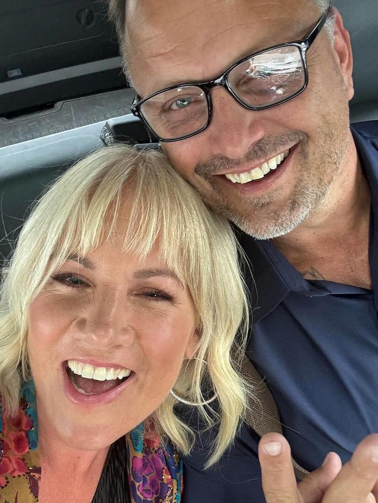 Lucinda posted a selfie with Tim in April as the pair caught up in Sydney.