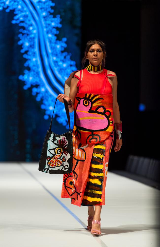 2024 Country to Couture at the Darwin Convention Centre showcases hand-designed First Nations fashion. Picture: Pema Tamang Pakhrin