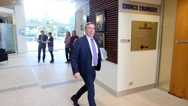 Councillors arriving for a Special budget meeting. Pic by Richard Gosling.