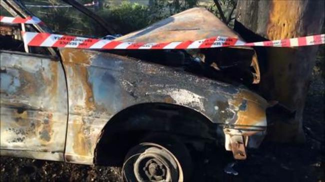 Car gutted in Enterprise Rd crash