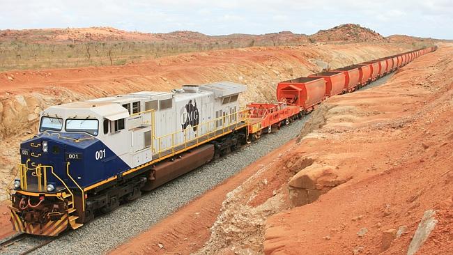 A Fortescue Metals Group freight train connecting its mine to Port Hedland. FMG has recor