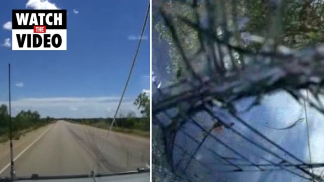 Dash cam of couple crash near Elliott, NT