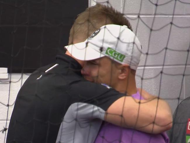 Bucks consoles Woodward after the game