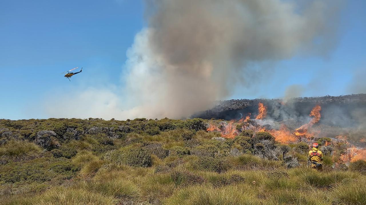 Raging bushfires destroy Overland Track hut