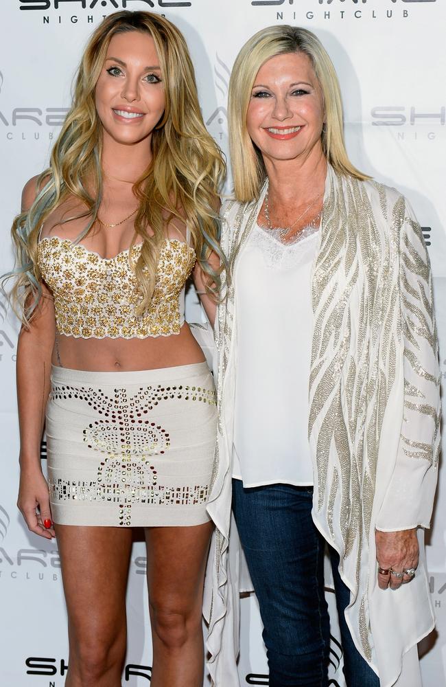 Olivia Newton-John with her daughter Chloe Lattanzi. Picture: Bryan Steffy/WireImage