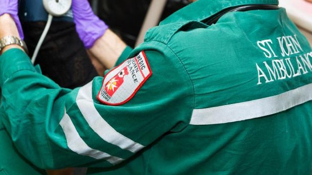 A St John Ambulance paramedic at work. A St John Ambulance vehicle and its crew were allegedly pelted with rocks while trying to treat a patient in Alice Springs on Tuesday morning.