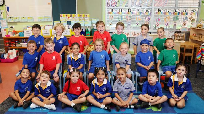 My First Year: Surfers Paradise State School Prep K. Back row: Alex, Conor, Jamie, Diana, Savanna, Sebastian, Beatrice. Middle row: Trey, Ollie, Devanshi, Noelle, Skylar, Samtaj, Bobby. Front row: Kaylee, Lennox, Alyssa, Anzehra, Anastasia, David, Mariah. Picture: Glenn Hampson.