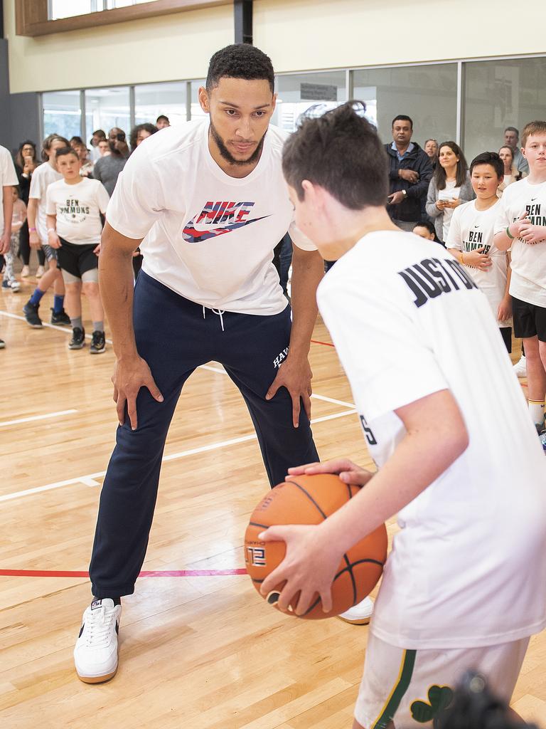 Ben Simmons at one of his camps. (AAP Image/Ellen Smith)