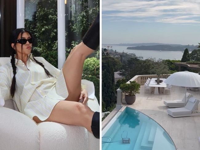 Kourtney Kardashian shares images of the luxurious mansion she stayed in while in Sydney