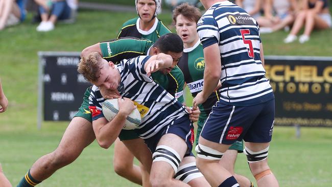 Brothers Leo McCarthy during the Colts 1 rugby union match between Brothers and Wests. Picture: Tertius Pickard