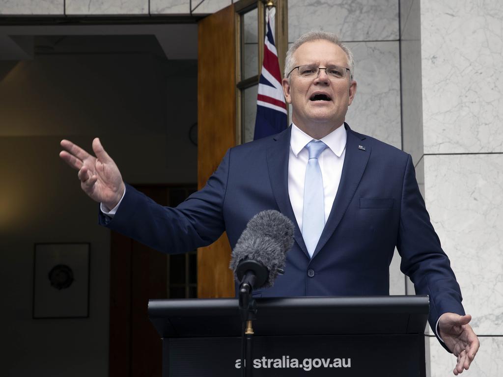 Prime Minister Scott Morrison said he wanted Australia open by Christmas. Picture: NCA NewsWire / Gary Ramage