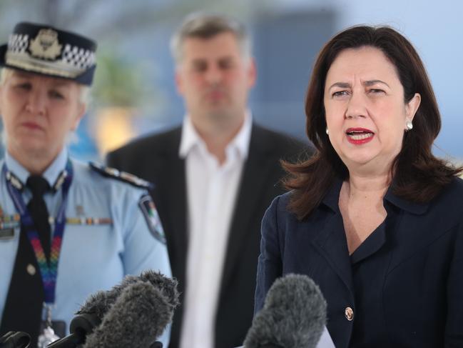 Annastacia Palaszczuk at the Police academy at Oxley. Pic Annette Dew