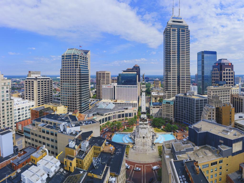 Aerial view of Indianapolis, downtown Indiana. Picture: iStock