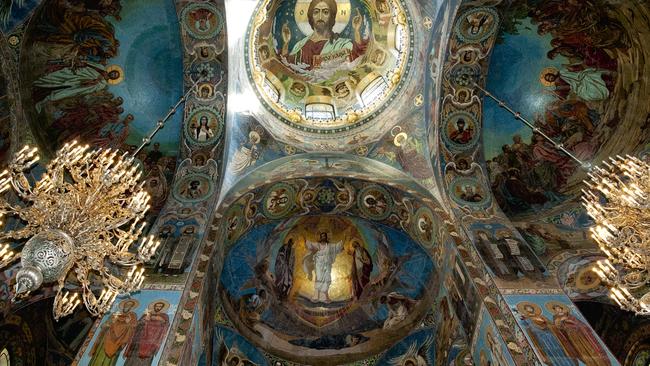 The dome inside Saints Peter and Paul Cathedral.