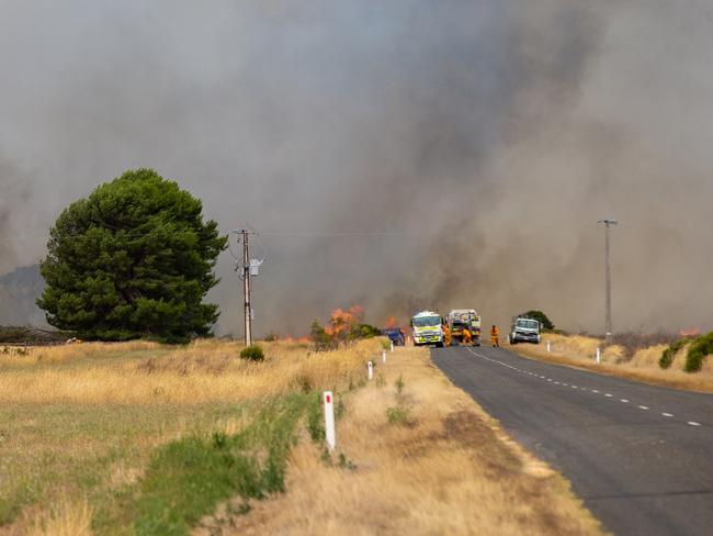 The CFS are currently fighting an out of control bushfire at BLACKFORD which is travelling towards the township of Lucindale. Picture: Jacqui Bateman