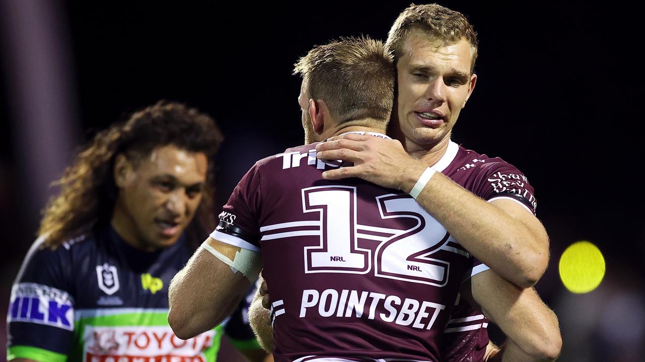 Tom Trbojevic is a potential in for Manly (Photo by Mark Kolbe/Getty Images)