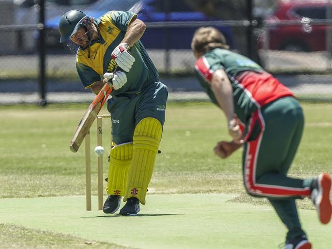 MPCA cricket: Pines v Moorooduc. Ben Williams batting for Moorooduc. Picture: Valeriu Campan