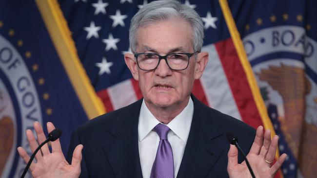 US Federal Reserve board chairman Jerome Powell. Picture: Getty Images