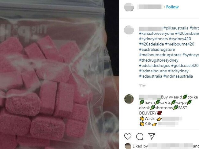 Aussie dealers blatantly advertising their wares. Picture: Instagram