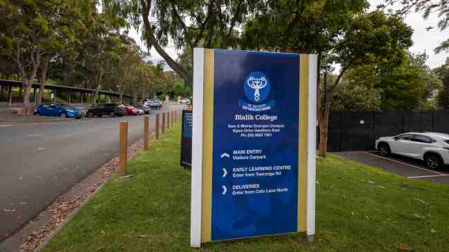Bialik College is a private Jewish Zionist school located in Hawthorn, Melbourne. Picture: NCA NewsWire / Wayne Taylor