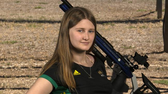 SA shooter Katarina Kowplos has been in fine touch in the lead-up to the Tokyo Olympics. Picture: Emma Brasier.