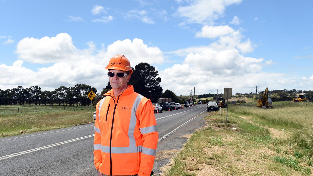 ARTC interstate network executive Simon Ormsby at the site of the train derailment. Picture: David Smith.