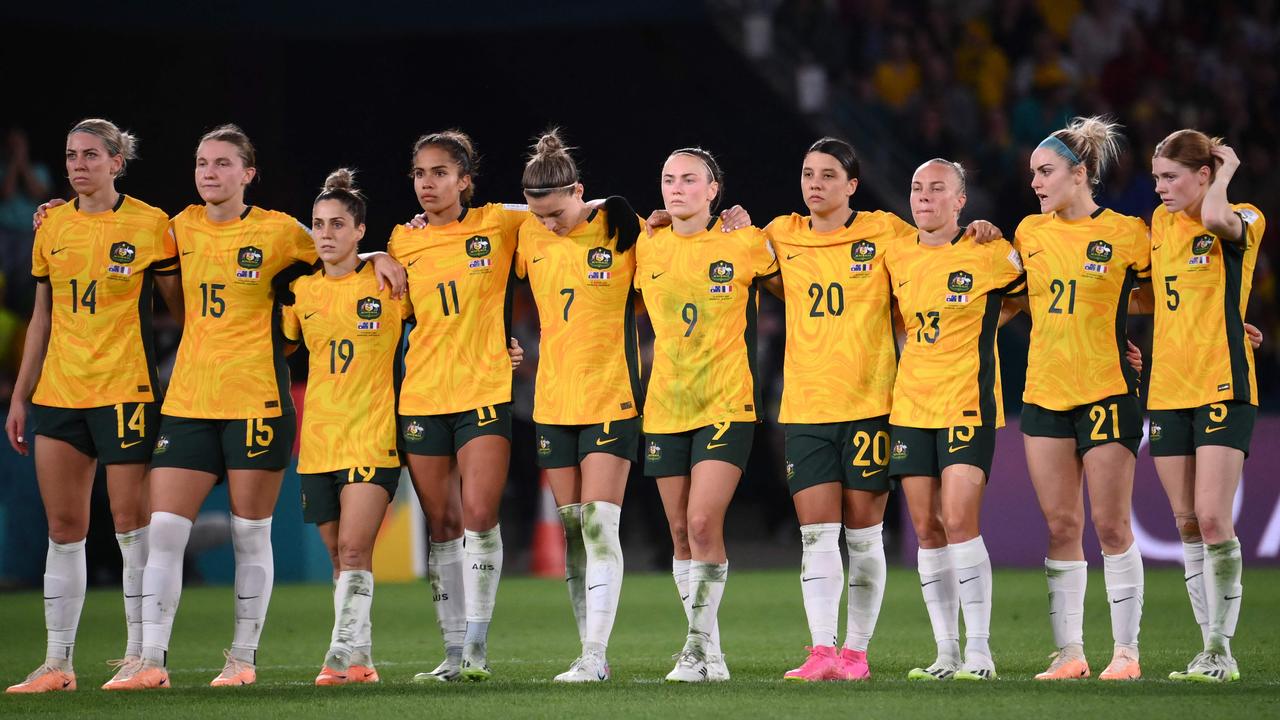 The Matildas will play for third place on Saturday evening. Picture: FRANCK FIFE / AFP