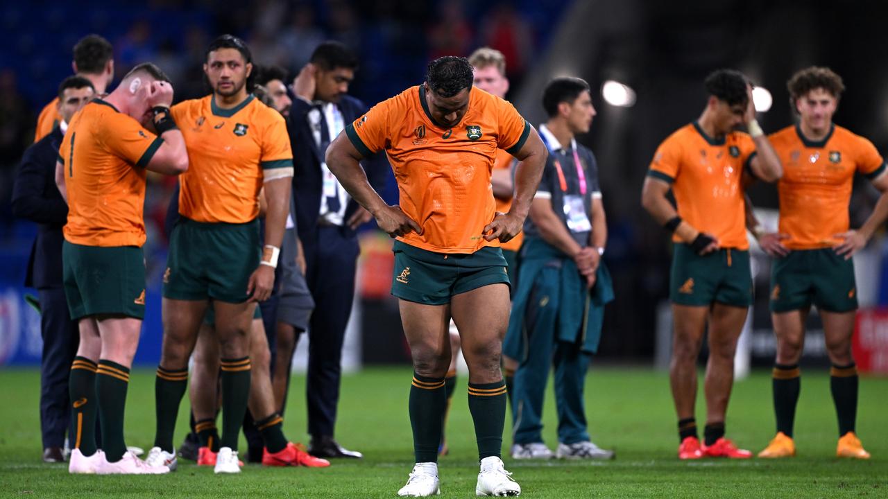 The Wallabies had an all-time shocker at the World Cup. (Photo by Hannah Peters/Getty Images)