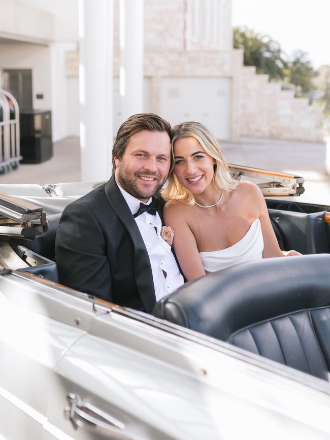 Priscilla Hajiantoni and Jake Livock wed at The Continental Sorrento. Picture: Wild Romantic Photography