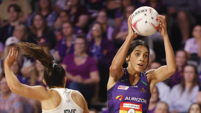 Hulita Veve played a key role against the Magpies. Picture: Glenn Hunt/Getty Images