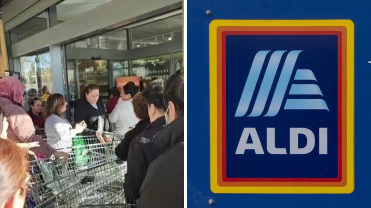 ‘Frenzy’ outside Sydney Aldi for ‘special buys’ sale Daily Telegraph