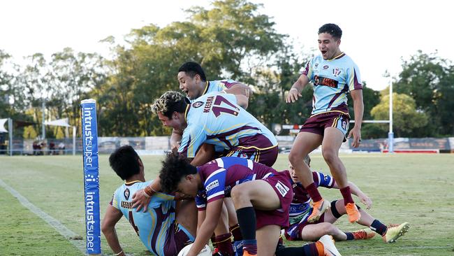 Wavell State High v Keebra Park State High in the senior grade Langer Cup Semi Finals at Langlands Park, Brisbane 2nd of September 2020.  (Image/Josh Woning)