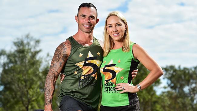 Winners of Townsville's Best Personal Trainer poll Brent and Lyndsey Goriss of 5 Star Fitness. Picture: Shae Beplate.