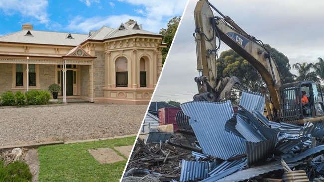 From this ... to this. An 1860s house on Mooringe Ave, North Plympton, has been destroyed.